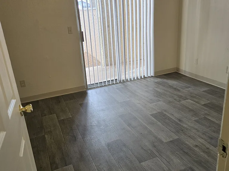 Sliding glass door to the patio and backyard.