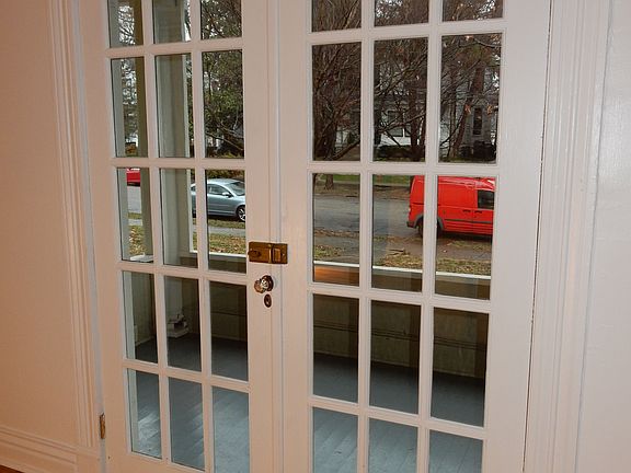 French doors to porch