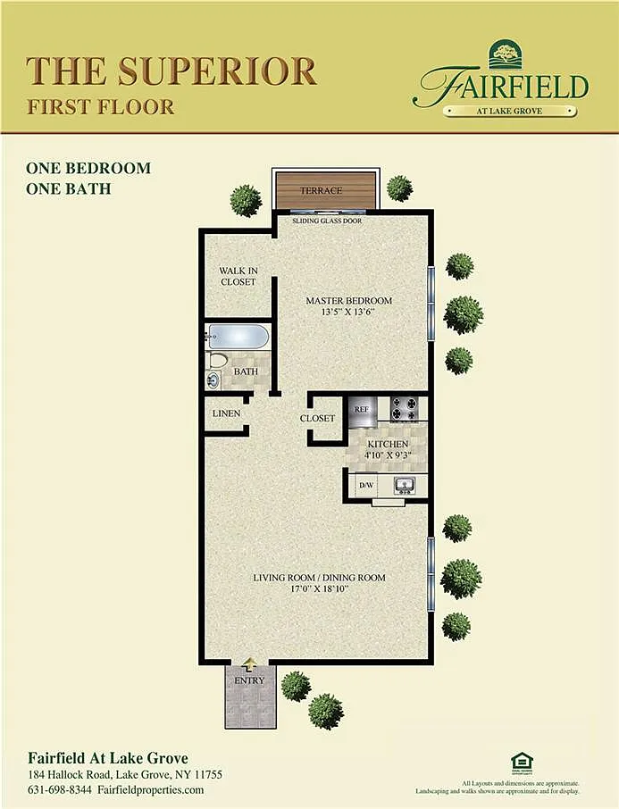 Floor plan The Superior One Bedroom Lower