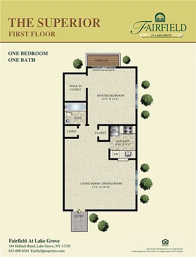 Floor plan The Superior One Bedroom Lower