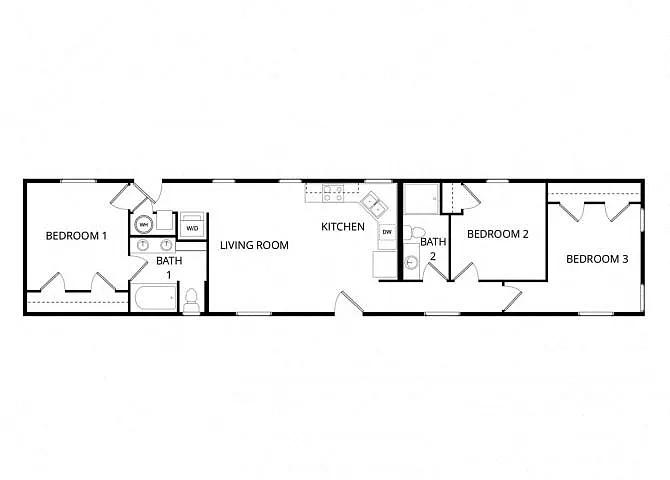 Floor plan 3 bed singlewide