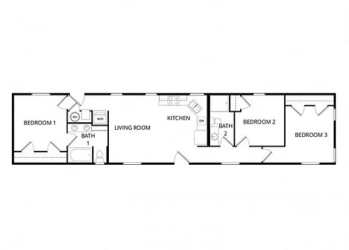 Floor plan 3 bed singlewide