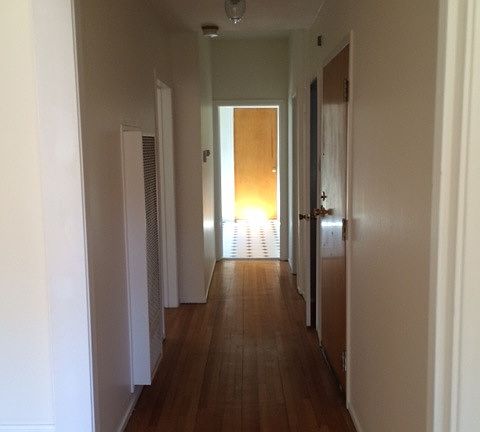 Hallway from bedrooms to kitchen
