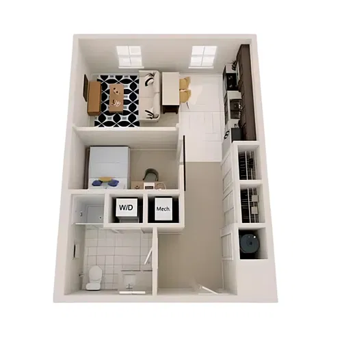Floor plan 1BR/1BA - Junior