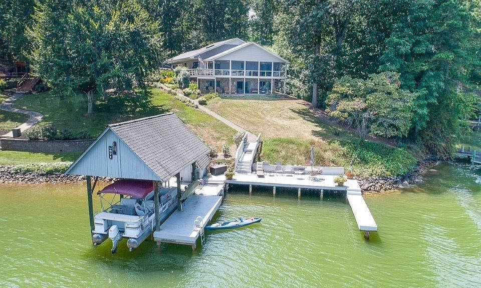 Lake Dock and Rear of Home