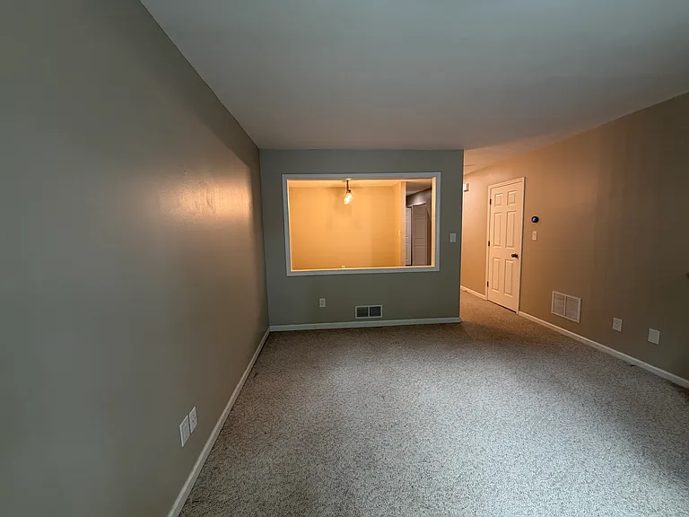 Living room into dining room