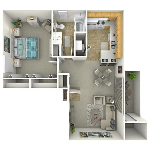 Floor plan The Walnut 1B 1BA