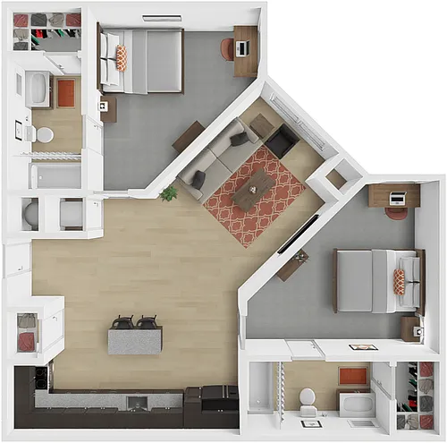 Floor plan Coach BEDROOM ONLY
