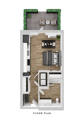 Floor plan Broadrock - Studio A Medium Patio (ANSI)