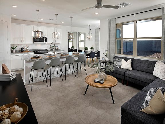 Kitchen in Carson floorplan modeled at The Enclave on Olive.