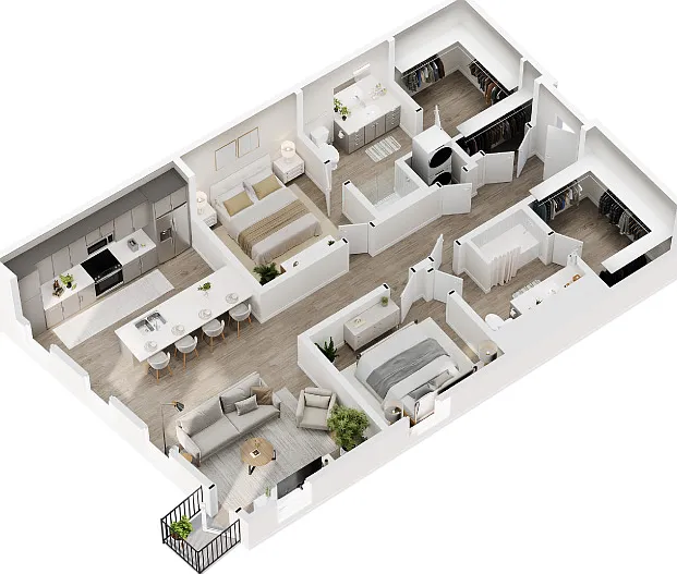 Aster 3D | 2 Bedroom | Greenside | Silo Park | v1 Aster 3D | 2 Bedroom | Greenside | Silo Park | v1