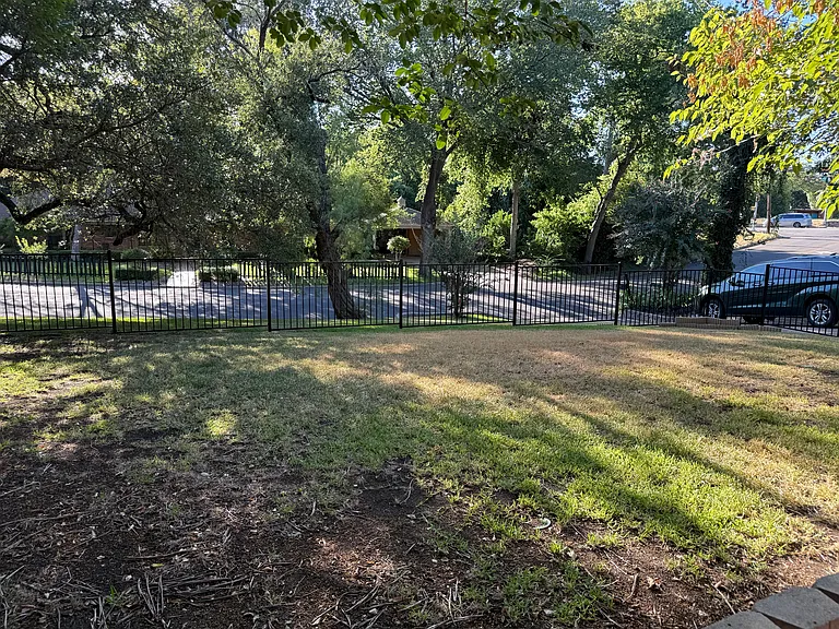 Fenced front yard
