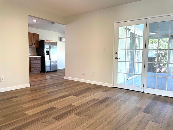 Dining room with French doors to covered patio