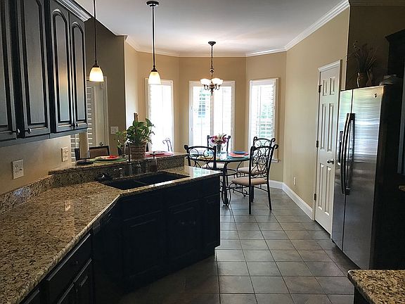 Tile floor in kitchen