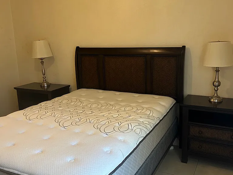 brand new queen bed set with two night stands, dresser