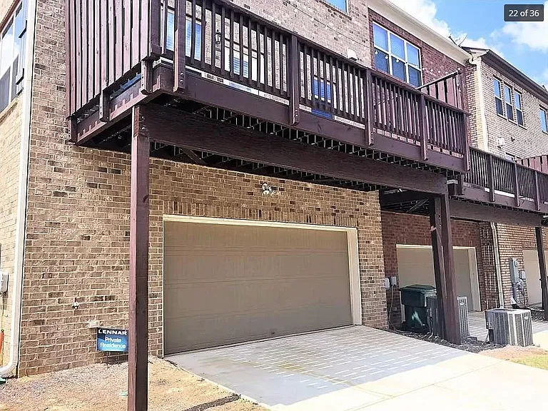 garage and deck