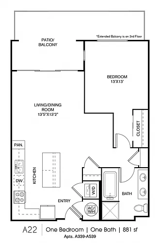 Floor plan A22