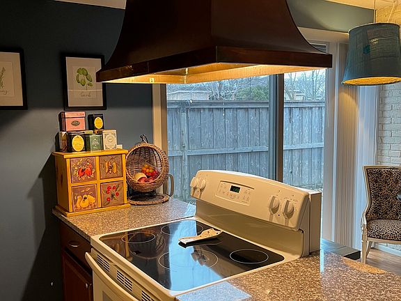 Kitchen looking towards large private patio