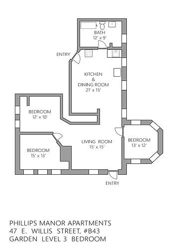 Floor plan 3x1 BST