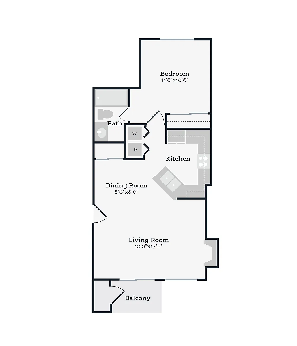 Floor plan 1x1 - Beacon