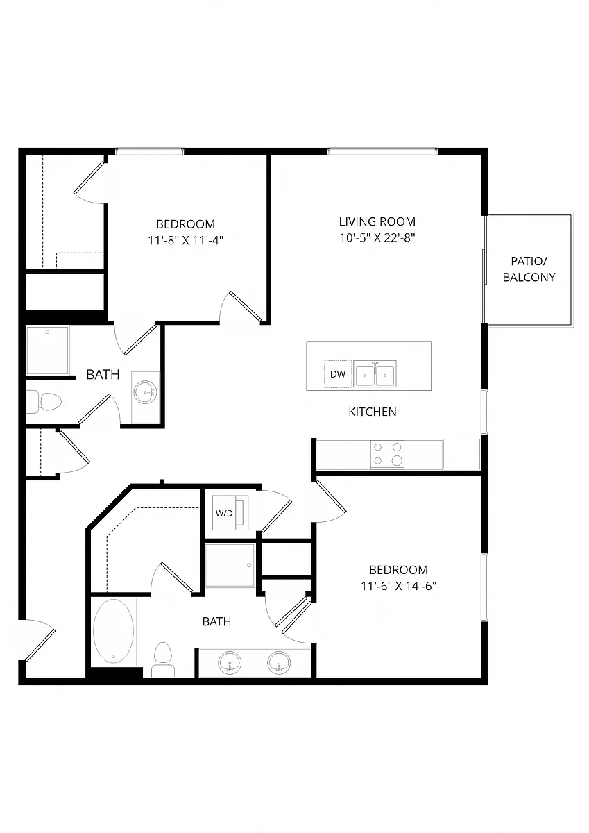 Floor plan C13 2X2