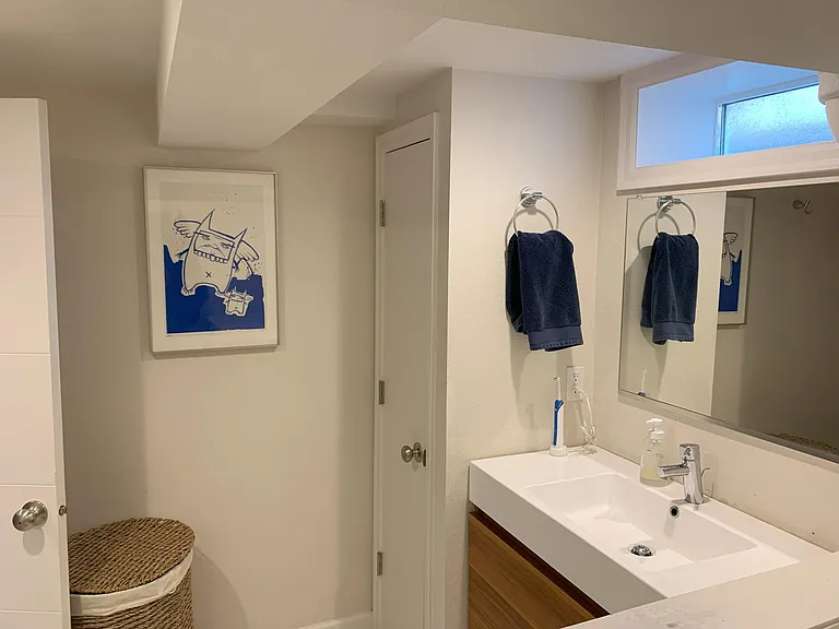 Master Bathroom Sink and Linen Closet