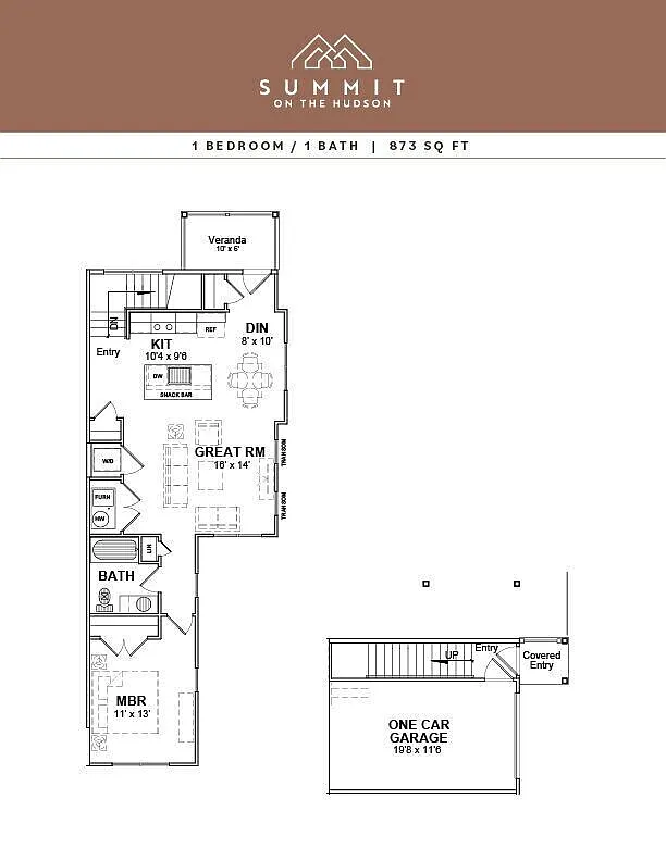 Floor plan 1/1 TH 873
