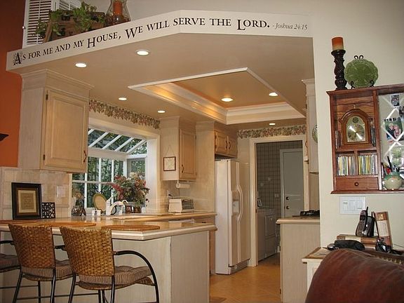 Open Kitchen with Bay Window