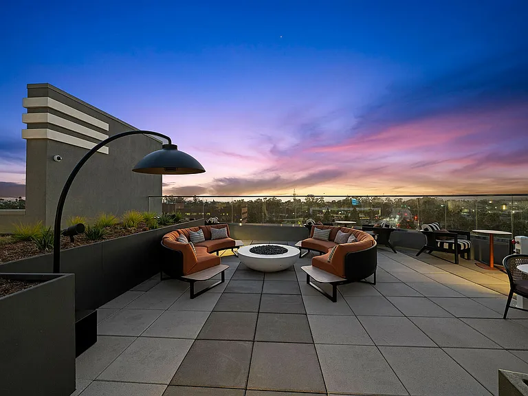 Rooftop Fire Pit Lounge Seating