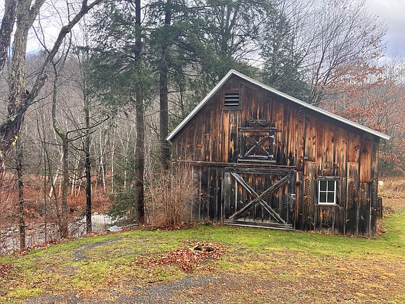Barn with New Haven river below