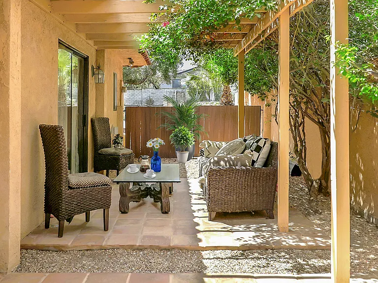 Private patio off of bedroom - Enjoy your morning coffee in tranquility.