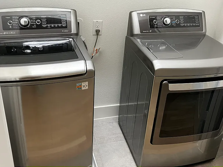 new washer and dryer in laundry area - 2nd level