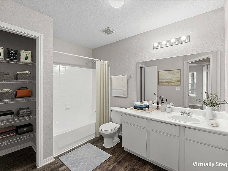 Modern Bathroom at Crescent Village Apartments in Elgin, TX