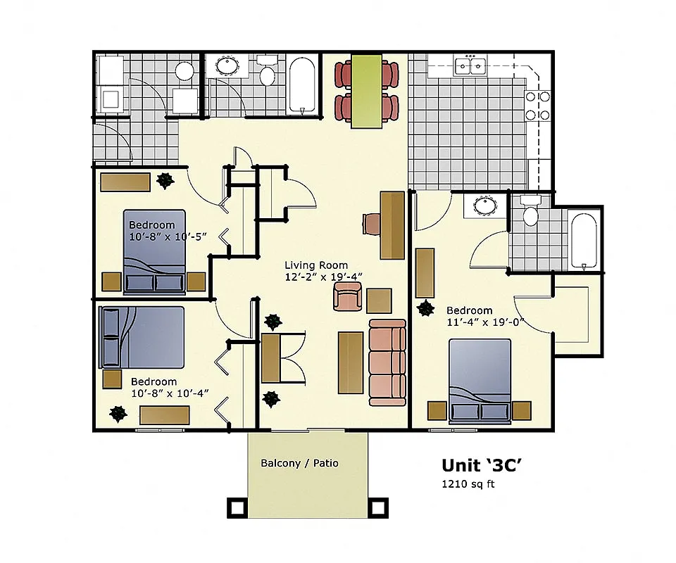 Floor plan 3B