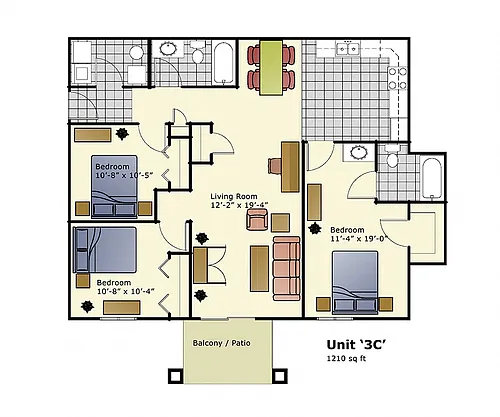 Floor plan 3B