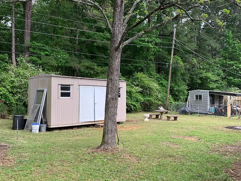 Backyard w/storage shed