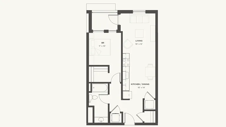 Floor plan Erikson - Luxury Apartment