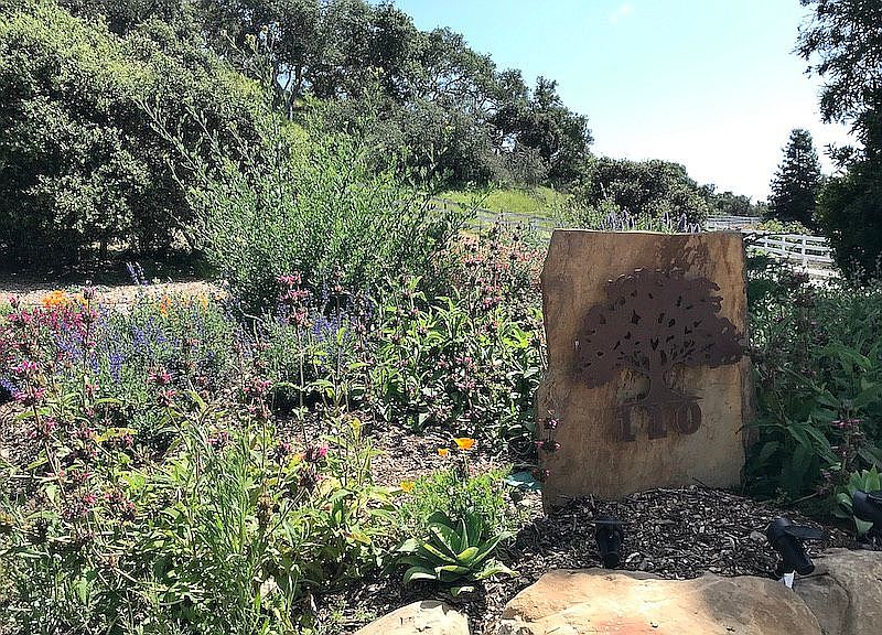 Stone and metal entrance