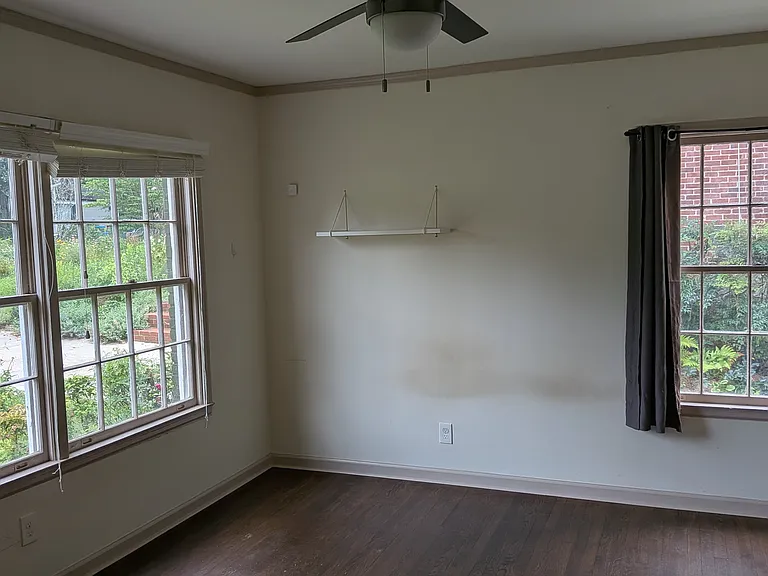 Front facing bedroom with closet