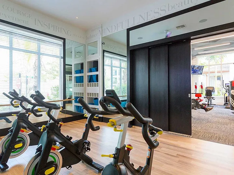 Spin bike room