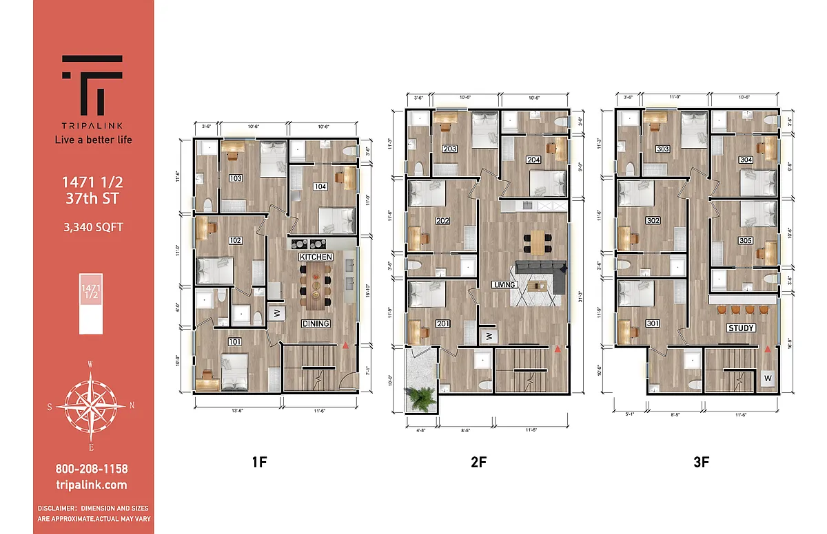 Floor plan 1471 1/2 W 37th St