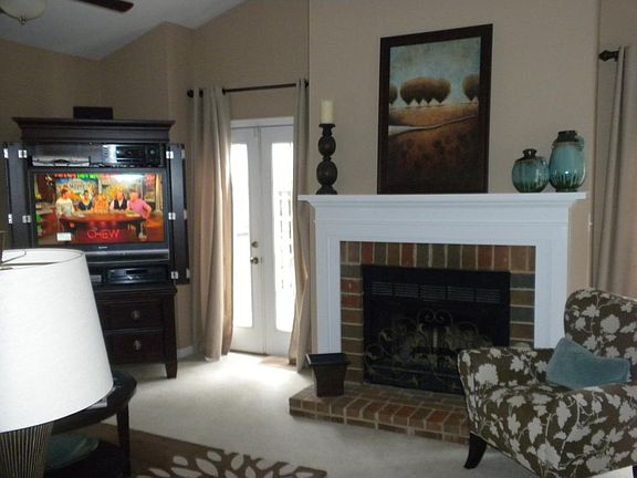 Living room fireplace