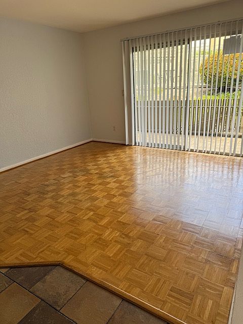 Living Room with parquet hardwood flooring