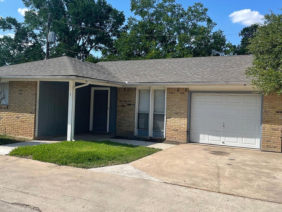 Front door and garage.