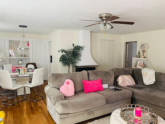 Living room and dining room