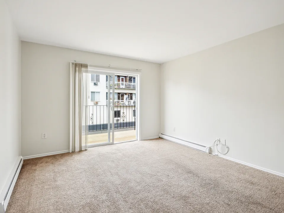 Living Room with Slider to Balcony (1-Bedrooms with Balcony only)
