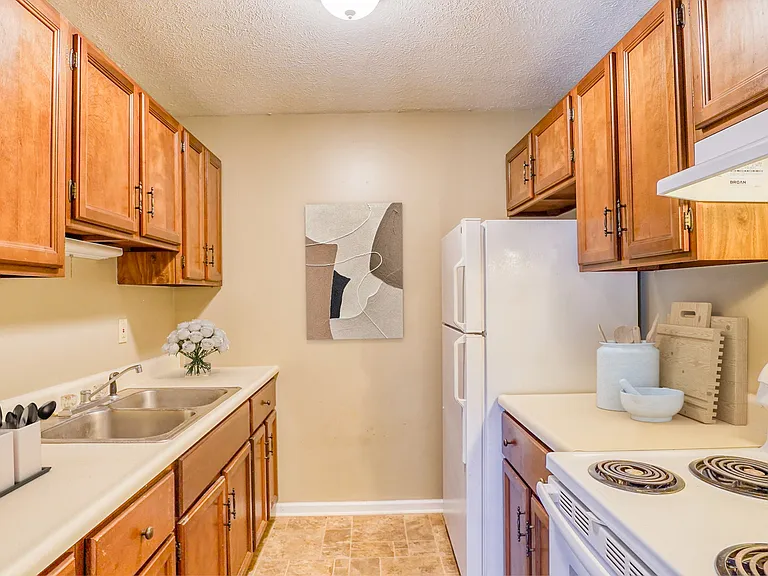 Welcome to Green Valley, where modern comfort meets stylish design. This beautifully appointed kitchen features ample cabinet space and sleek appliances, perfect for culinary adventures. Don't miss the opportunity to call it home. Schedule a tour today!