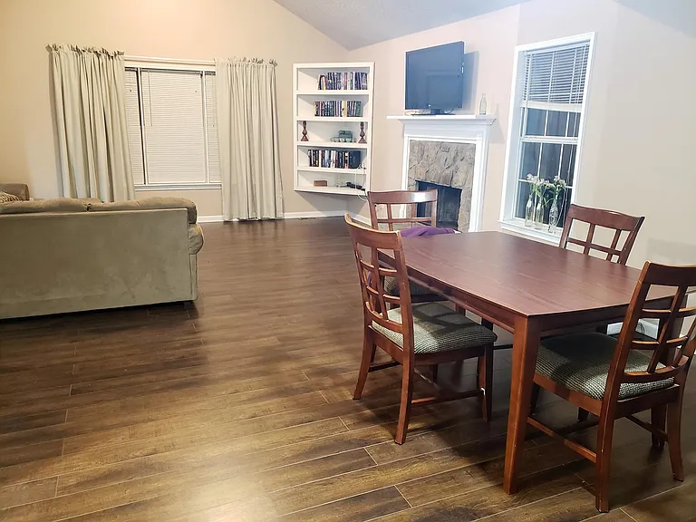 dining room+living