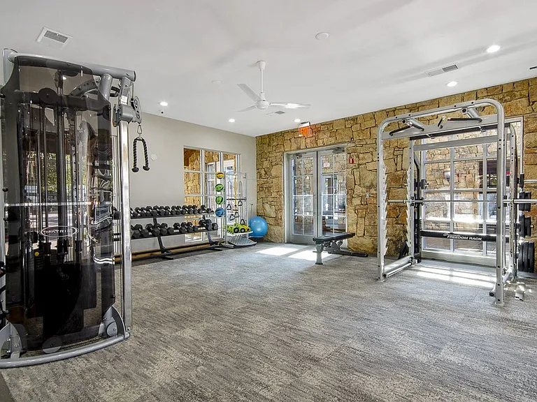 Two State-of-the-Art, 24-hour Fitness Centers including Peloton Cycling Bikes with Virtual Classes, Rowing Machines, Cardio Equipment, Strength Training Equipment, and Free Weights