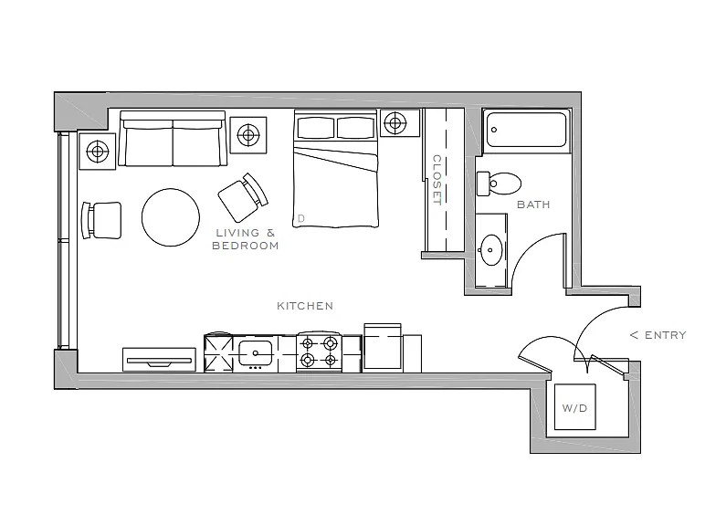 Floor plan Studio B